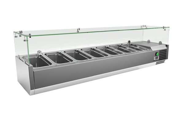 Vitrine réfrigérée inox Gastro-Inox 7x GN1/3, 209.165