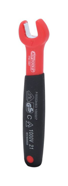 KS Tools Clé à fourche isolée, 7 mm, 118.1507