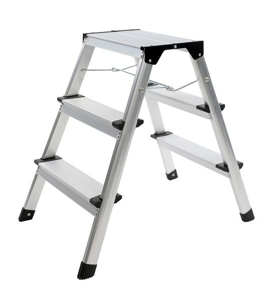 Escabeau SW-Stahl, en aluminium, pliable, 3 marches, 20922L
