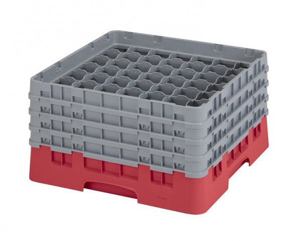 Panier de lavage Cambro 49 compartiments Camrack® 21,5 cm rouge, paquet de 2, 49S800163