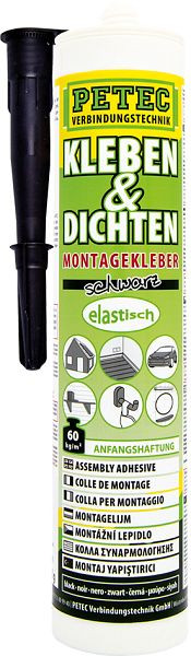 Petec Glue & Dense, Noir, 290 ml, VE: 12 pièces, 94729