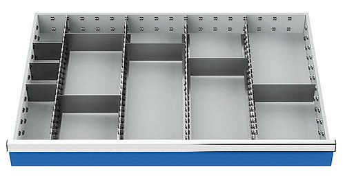 Séparateur de tiroir Bedrunka+Hirth R 36-24 avec séparateur métallique pour façade 100/125 mm, dimensions en mm (LxP) : 900 x 600, 154BLH100A