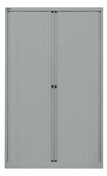 Armoire à volet roulant Bisley EuroTambour, 4 étagères, 5 OH, volet roulant argent, corps argent, ET412194SSL355