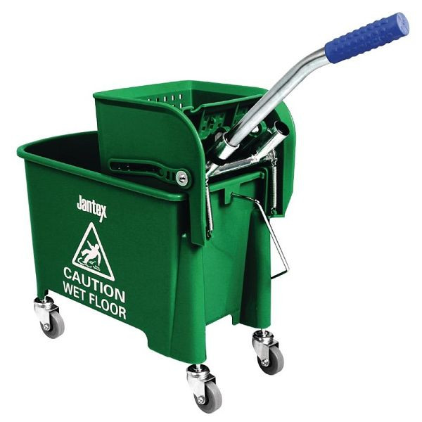 Seau à vadrouille Jantex avec presse vadrouille vert 20L, GK689