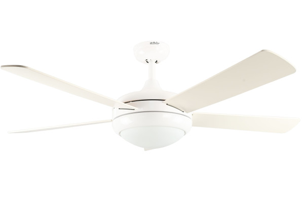 Ventilateur de plafond AireRyder Ursa White pales blanc/pin avec éclairage et télécommande, 132120221