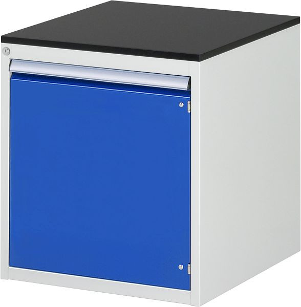 Armoire à tiroirs RAU série 7000, L580xP650xH640mm, porte battante H540mm, plan de travail recouvert de résine mélamine, 03-L3.8AR-M.11