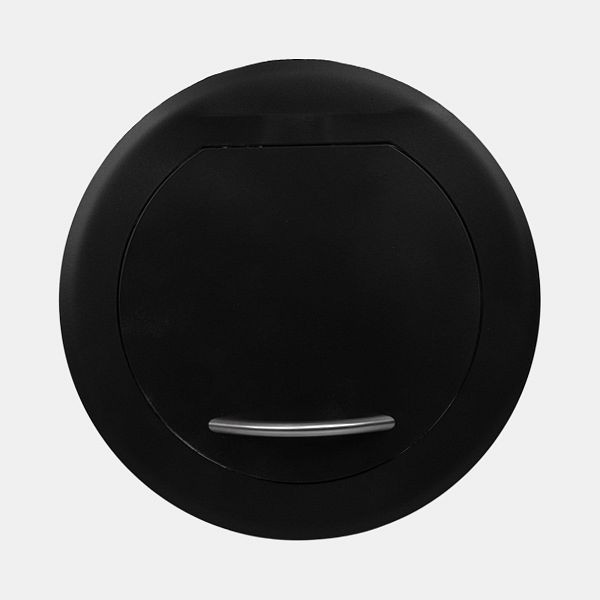 Porte d'insertion HKW STYLO S, noire Ø 250 mm, goulotte à linge, 97001s