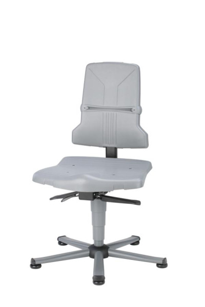 bimos Sintec chaise de travail pivotante Siège et dossier en plastique, avec patins, 9810-1000