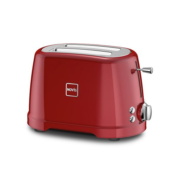 NOVIS Iconic Line Toaster T2 rouge SET avec chauffe-rouleau, 900 W / 220-240 V, 6115.02.20.21