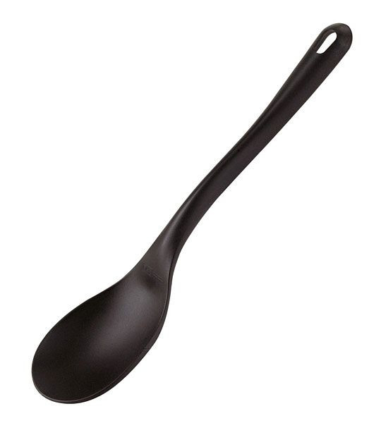 Cuillère de service APS, 11 x 7 cm, manche : 23 cm, polyamide, noir, 88608