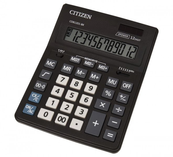 Calculatrice de bureau CITIZEN CDB1201-BK New Business Line, 7231290