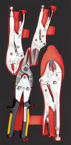 Kraftwerk PRO LINE EVA pince/ciseaux à tôle, 20 x 40 cm, 4 pièces, 105.401.023