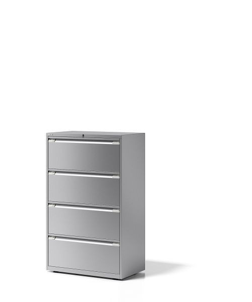 Armoire à tiroirs Bisley Essentials, 4 tiroirs chacun H 304 mm, argent, YESF0813355