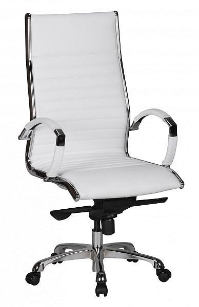 Amstyle chaise de bureau Salzburg 1 revêtement cuir véritable blanc, SPM1.233