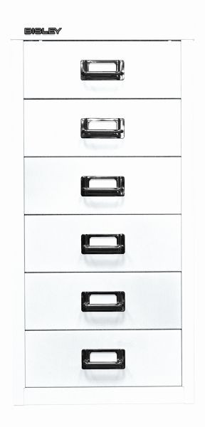 Bisley MultiDrawer™, série 29, DIN A4, 6 tiroirs, blanc signalisation, L296696