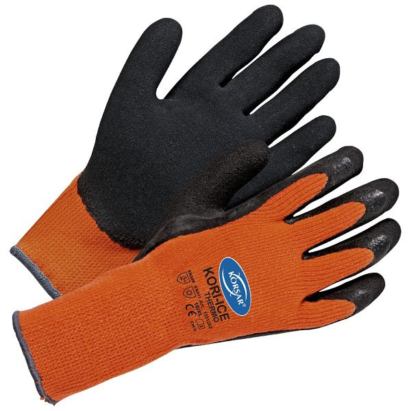 Korsar Kori-Ice Thermo orange-noir, paquet de 12 paires, taille: 8, 1351262008