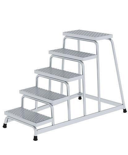 Plate-forme de travail Krause en aluminium, 5 marches, avec protection antidérapante R 13, 274497