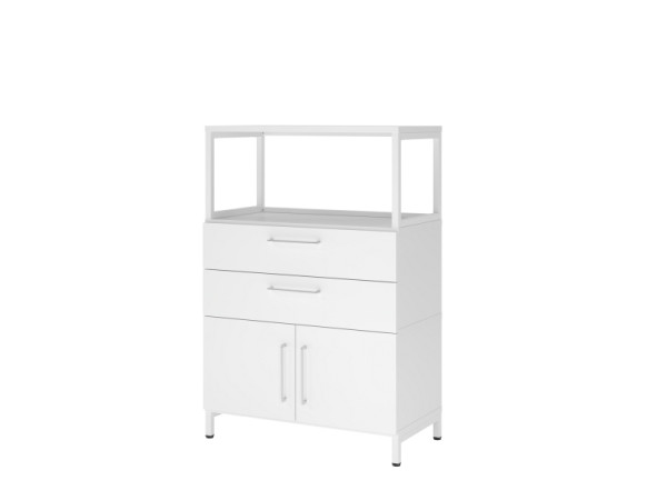 Armoire combinée Hammerbacher, 3OH, base, blanc/blanc, VFW38K1RU/W/W/BS