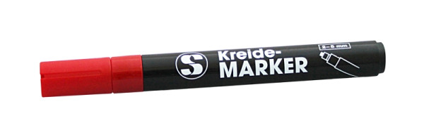 Stylo craie Schneider 5 mm, couleur rouge - épaisseur d'écriture : 2-5 mm, 198905