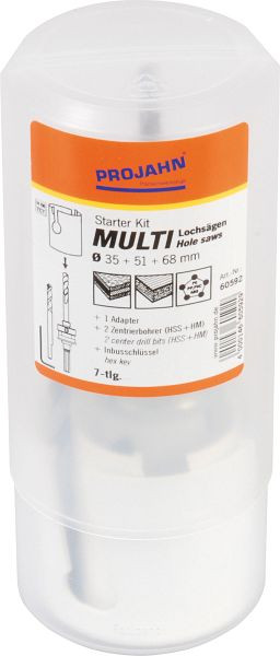 Projahn Starter Kit TCT 7 pièces sous blister. parmi : les scies cloches TCT : 68, 51 et 35 1 x, 60592