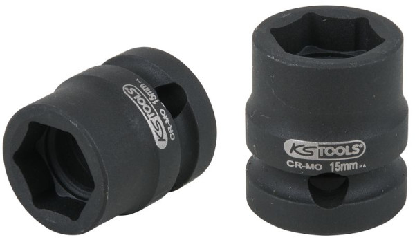KS Tools Douille à chocs hexagonale 1/2", extra courte, 15,0 mm, 515.0062