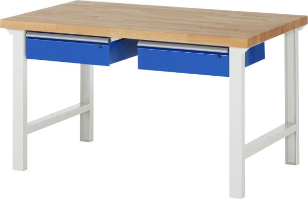 Etabli RAU série 7000 - conception modulaire, 2 tiroirs bas, 1500x840x900 mm, 03-7002A1-159B4S.11
