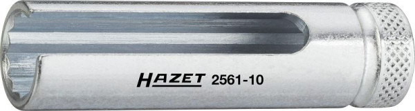 Insert de clé à douille pour turbocompresseur Hazet, double hexagonal, carré creux 6,3 mm (1/4 pouce), profil externe double hexagonal, 10 mm, 2561-10