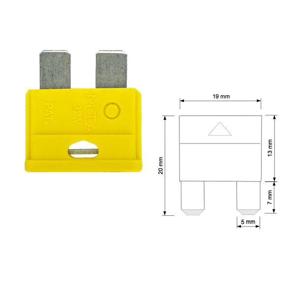 Fusible à lame standard pour véhicule Offgridtec 20A 6-32V, 8-04-001400