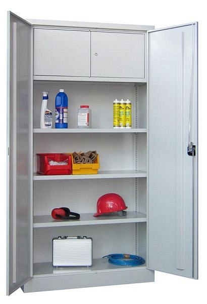 Armoire à double porte Pavoy 1950/400/1000, poignée rotative, compartiment pour objets de valeur, sols revêtus de poudre, 31316-100-401-910905