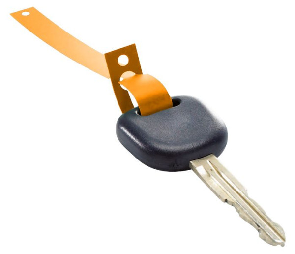 Porte-clés Eichner en film HDPE, orange, UE : 1000 pièces, 9219-00108-N
