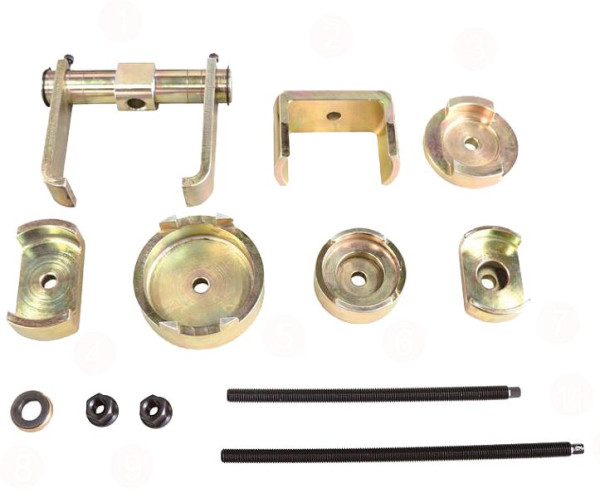 SW-Stahl jeu d'outils support en caoutchouc support d'essieu arrière Mercedes, 302352L