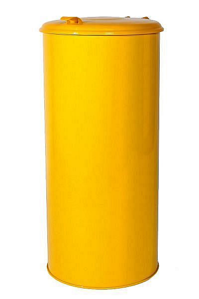 Collecteur de déchets Renner "Yellow Bag" (sans anneau de serrage), contenu environ 70 L, Ø 315 mm, hauteur 770 mm, avec couvercle en plastique jaune, jaune signalisation, 8030-00