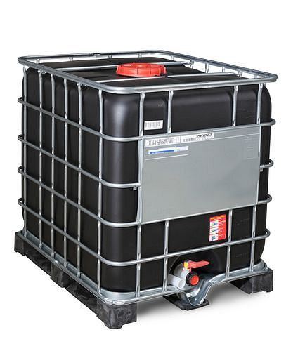 Conteneur pour marchandises dangereuses DENIOS Recobulk IBC, UV, PE, 1000 l, ouverture NW225, sortie NW50, 266-204