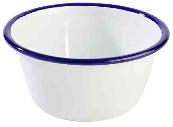 Bol APS -ENAMELWARE-, Ø 13 cm, hauteur : 6 cm, 0,5 litre, tôle d'acier émaillée, intérieur : blanc, extérieur : blanc, 40638