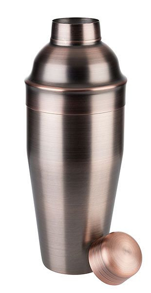 Shaker APS -CLASSIC-, Ø 9 cm, hauteur : 23 cm, 0,7 litre, acier inoxydable, aspect cuivre antique, 93326