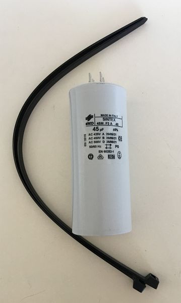 Condensateur ELMAG 45 µF pour groupes électrogènes, type SEB6000/7000W (E) et SEB 200X1 avec AL LSA36L5 et L7 ainsi que EW200AC, 9503075