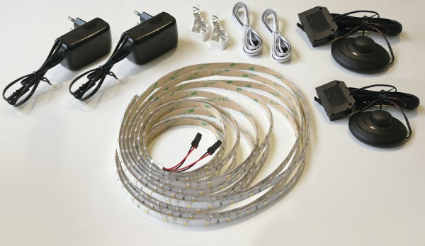 Kit d'éclairage Kerkmann 5000, 5 m de long (2x2,5 m), câble d'alimentation 5 m, 22338900