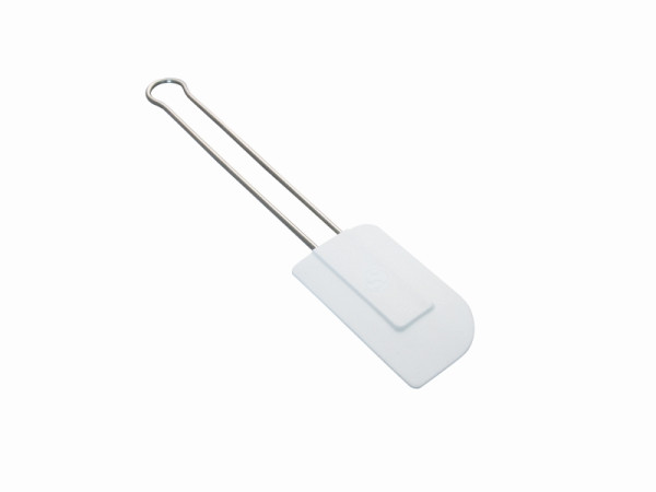 Grattoir en silicone Schneider 325 mm de long, blanc, avec manche en acier inoxydable, 200929