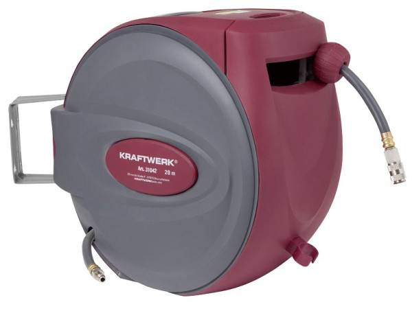 Enrouleur de tuyau d'air comprimé automatique Kraftwerk 20 + 2 m, 31042