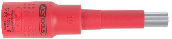 KS Tools Douille isolée 3/8", multi-dents, M10, isolée, 118.3894