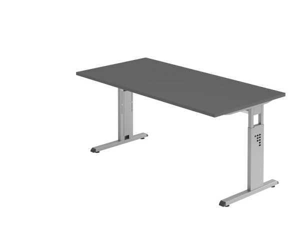 Hammerbacher bureau base C 160x80cm graphite/argent, VOS16/G/S
