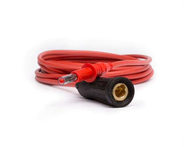 Câble poignée ELMAG rouge Ø4mm x 3 mètres, fiche banane vers raccord 10/16/25mm² vers CleanMaster RW/UNO, 58505
