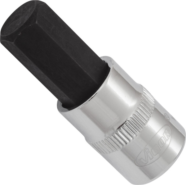 Embout de tournevis VIGOR, carré creux 10 mm (3/8"), profil six pans intérieur, 12 mm, longueur : 49 mm, pour commande manuelle, V6137