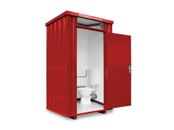 Boîte de toilette FLADAFI TB 2701, galvanisée, assemblée, avec raccords, 1400 x 1250 x 2425 mm
