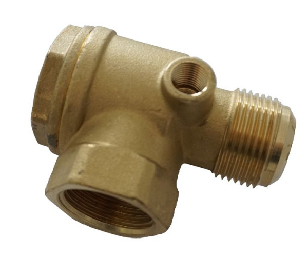 Clapet anti-retour AEROTEC 1 pouce IG - 1 pouce AG siège conique - avec raccord de décharge, 9048020