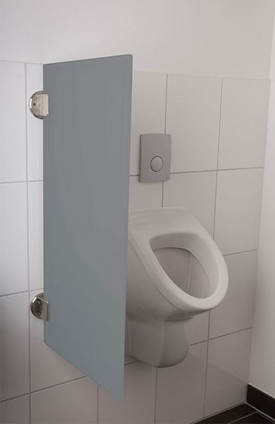 KEMMLIT Exclusive Cloison d'urinoir Siena en verre ES, gris clair, 205.485