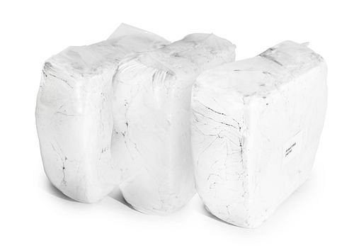Chiffons de nettoyage DENIOS en tissu éponge, blanc, balle pressée de 10 kg, 246-190