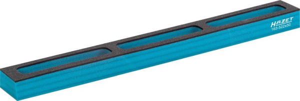 Insert en mousse souple Hazet, avec compartiments pour petites pièces, 3 compartiments pour petites pièces H 33 x L 522 x P 50 mm, 163-522X50