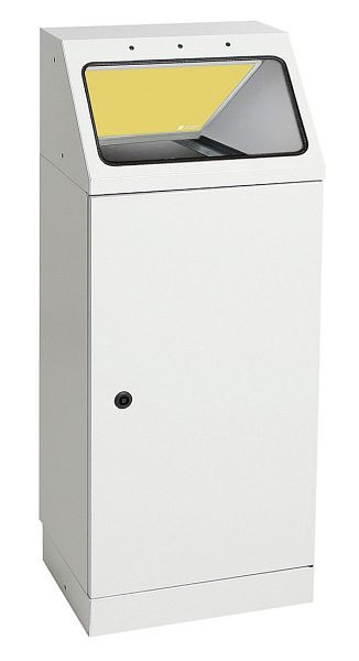 tri des déchets contondants FP 45, conteneur pour montage mural, RAL 7035/ProPad jaune sable, avec conteneur intérieur galvanisé, 45 litres, 636-045-0-2-102