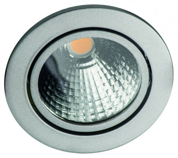 rutec Projekt GLIN COB LED - spot encastré, orientable, rond, 500mA, 20W, IP40, 3000K, CRI80 - argent, PEH809WWOK